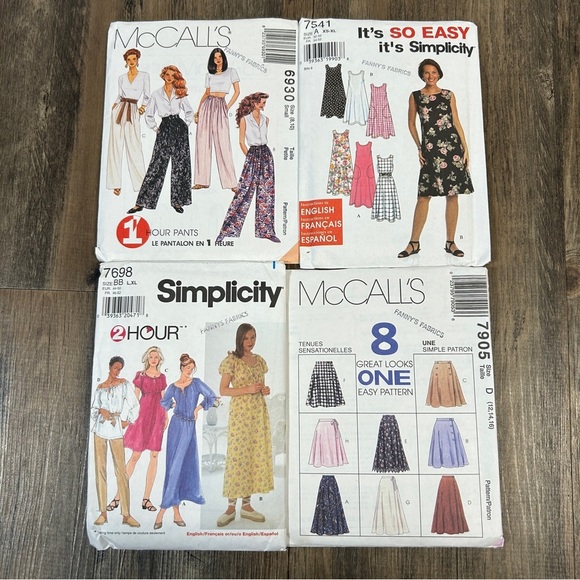 Simplicity & McCalls Fashion Pattern Lot - Multicolor Designs (New and Used) - Picture 3 of 6